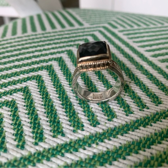 Anna Beck Square Faceted Dark Stone Ring - Picture 9 of 9